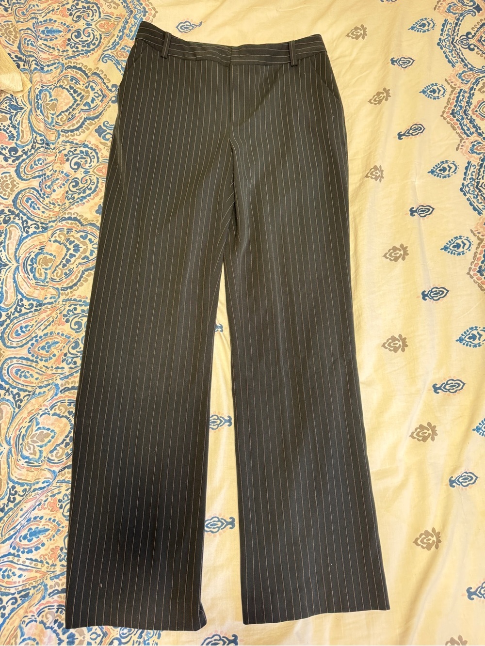 Chaps Black Pinstripe Trousers